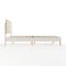Martha Stewart Flynn Queen Size Solid Wood Platform Bed with Upholstered Base and Headboard, Wood Slat Bottom MG-0900272F-LTB-Q-WH-MS - alternate 6
