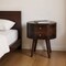 Homeroots 21" Walnut Solid Wood Oval Two Drawer Nightstand 651585 - alternate 9