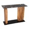 Homeroots 43" Black and Brown Genuine Marble and Solid Wood Solid Console Table 668883 - alternate 5