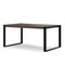 Homeroots 66" Gray and Black Solid Wood and Iron Frame Base Dining Table 640711 - alternate 5