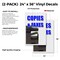 Signmission Copies & Faxes, Vinyl Decals Only 24 Inch x 36 Inch, Vinyl Decal, 2PK DSB-2436-2PACK-Copies & Faxes - alternate 2