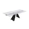 Homeroots 63" Clear And Black Glass And Metal Drop Leaf Pedestal Base Dining Table 488514 - alternate 5
