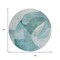Homeroots 8' Teal Blue And Ivory Round Abstract Washable Indoor Outdoor Area Rug 630437 - alternate 5