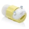 Leviton Locking Connector, L5-30R, 30 A, 125V AC, 2 Pole, Screw Terminals, White, Yellow 26CM-13 - alternate 2