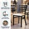 Flash Furniture HERCULES Black Ladder Back Metal Restaurant Chair - Tan Vinyl Seat, 2PK 2-XU-DG694BLAD-TNV-GG - alternate 4