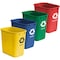 Acrimet Wastebasket Bin, 6.75 Gallon/ 27 Quart/ 24 Liter (Plastic) (Green and Blue), 2PK 574 - alternate 1