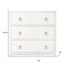Homeroots 34" White Manufactured Wood Three Drawer Dresser 389816 - alternate 2