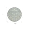 Homeroots 8' Sky Blue And Beige Round Floral Washable Indoor Outdoor Area Rug 603451 - alternate 8