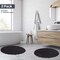 Lavish Home Bathroom Rugs 2 Woven Cotton Bath Mat Set for Boho Decor Round Rugs for Shower, Tub, Toilet, Vanity HT-BATH4-BLK - alternate 6