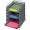 Safco Literature Organizer, Black, 5 Comp 9432BL - alternate 1