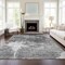 Homeroots 5' X 8' Gray Charcoal And Silver Abstract Washable Indoor Outdoor Area Rug 582951 - alternate 5