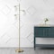 Jonathan Y Ellie 66" 3-Light Mid-Century Modern Metal LED Floor Lamp w/Triple Frosted Globe Shades, Brass Gold/W JYL3087A - alternate 6