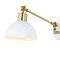 Jonathan Y Lisa 18" Swing Arm 1-Light Modern Midcentury Iron USB Charging Port LED Sconce, White/Brass Gold JYL1301A - alternate 8