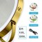 Fab Glass And Mirror Rechargeable Lighted Makeup Mirror 8inch, 1x/10x Magnification 3 Color Lights Touch Screen Dim HCMK8GD - alternate 4