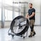 Edendirect 24 in. 2 fan speeds Drum Fan in Black with Adjustable Tilt and Rolling Casters ZRW5512P468528 - alternate 5