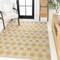 Jonathan Y Darcy Traditional Geometric Bold Gingham Yellow/Cream 4 ft. x 6 ft. Indoor/Outdoor Area Rug TSN201D-4 - alternate 5