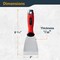 Powertec 3in Stainless Steel Drywall Joint Knife - Flexible Blade, Soft Grip, for Patching, Taping 72171 - alternate 5