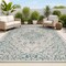 Jonathan Y Rozetta Boho Medallion Textured Weave Gray/Teal 5 ft. x 8 ft. Indoor/Outdoor Area Rug SMB102C-5 - alternate 1