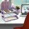 Acrimet Facility 3 Tier Letter Tray Side Load Letter Size Desktop File Organizer Plastic Solid Blue 255.LO - alternate 6
