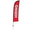 Showdown Displays 13 Ft  Premium Blade Sail Sign Kit (Double-Sided With Ground Spike Base) - Hiring Red 908120-004 - alternate 1