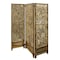 Homeroots 67" Brown Folding Three Panel Screen Room Divider 348673 - alternate 1