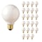 Bulbrite 25W Dimmable White G25 Incandescent Light Bulbs, Medium E26 Base, 2700K, 24PK 861053 - alternate 1