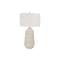 Homeroots 33" Ivory Ceramic Geometric Table Lamp With Cream Drum Shade 545801 - alternate 1