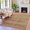 Homeroots 9' X 12' Khaki And Beige Geometric Washable Indoor Outdoor Area Rug 630505 - alternate 4