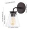 Jonathan Y Kondo 6.38" 1-Light Modern Farmhouse Iron LED Vanity, Oil Rubbed Bronze/Clear JYL9906A - alternate 7