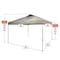 Crown Shade Crown Shade One Touch 150D Polyester Mighty Shade Canopy 9.4 ft. H X 12 ft. W X 12 ft. L CL144E-G5 - alternate 3