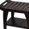Homeroots Contemporary Teak Shower Bench With Shelf And Handles In Brown Finish 376682 - alternate 5