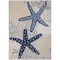 Homeroots 7' X 10' Navy Blue And Gray Starfish Indoor Outdoor Area Rug 546821 - alternate 5