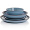 Soho Lounge Lagos 16 Piece Terracotta Double Bowl Dinnerware Set in Solid Matte Blue 87092.16R - alternate 6