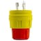 Ericson Watertight Locking Plug, L14-30P, 30 A, 125/250V AC, Single Phase, 3 Pole, Yellow 2520-PW6P-AM - alternate 2