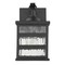 Homeroots Glass panel Matte Black Outdoor Cage Light 398480 - alternate 2