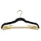 Simplify 6 Pack Velvet Hangers with Clips in Black 23250-G-BLACK - alternate 1
