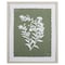 Homeroots Moss Green and White Botanical Flowers 3 Wall Art 395534 - alternate 1