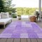 Homeroots 9' X 12' Lavender And Purple Striped Washable Indoor Outdoor Area Rug 581657 - alternate 4