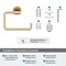 Amerock Arrondi Champagne Bronze Contemporary 6-7/16 in 164 mm Length Towel Ring BH26541CZ - alternate 3