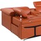 Homeroots Camel Italian Leather Power Reclining U Shaped Eight Piece Corner Sectional With Console 634676 - alternate 7