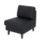 Flash Furniture HERCULES Artemis Black LeatherSoft Middle Reception Chair w/Wooden Walnut Legs ZB-8921M-BLK-GG - alternate 1