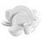 Elama Cara 16 Piece Round Porcelain Dinnerware Set in White EL-CARA - alternate 1