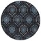 Homeroots 8' Blue Charcoal And Gray Round Medallion Washable Indoor Outdoor Area Rug 587700 - alternate 5