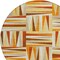 Homeroots 8' Orange Ivory And Copper Round Geometric Washable Indoor Outdoor Area Rug 598288 - alternate 5