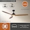 Vaxcel Niles, 60 in, Black Indoor/Outdoor Ceiling Fan, Elm Blades, LED, Remote, DC Motor F0141 - alternate 4