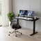 Homeroots Adjustable Black Stainless Steel Rolling Computer Desk 397748 - alternate 2