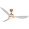 Vaxcel Long Grove, 56 in, Satin Brass Ceiling Fan, White Blades, LED, Remote, DC Motor F0142 - alternate 1