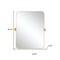 Homeroots 36" Gold Metal Framed Standing Mirror 565110 - alternate 5