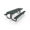 Mytcoat 8ft Rectangular Portable Outdoor Table, Green, Seats 8, Punched Steel, Textured Coating 804072 - alternate 1