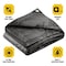Core Tarps Extreme Heavy Duty 20 Mil Tarp Cover, Waterproof, UV Resistant Grey Wood/Black 9ft X 12ft CT-712-9X12 - alternate 3